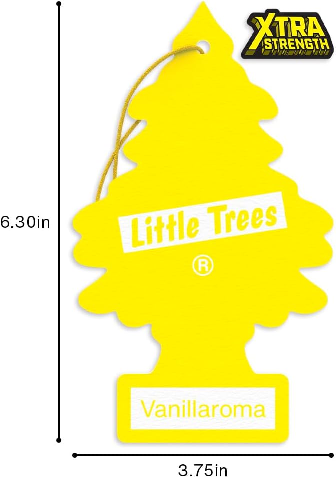 LITTLE TREES Car Air Freshener | Xtra Strength Provides Long-Lasting Scent for Auto or Home | Extra Boost of Fragrance | Vanillaroma 24 Air Fresheners