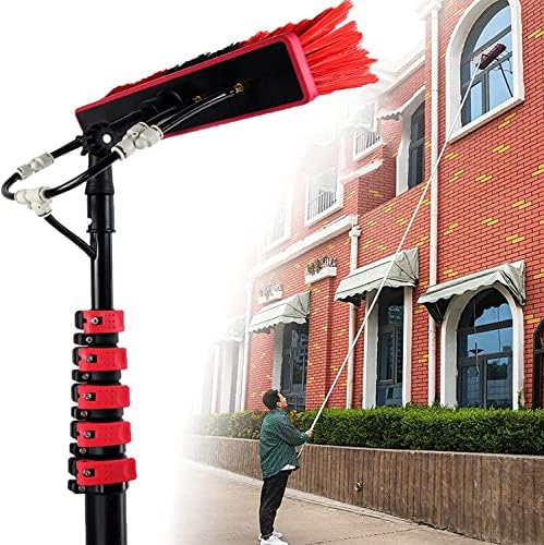 Glass Cleaning Brush Home Water Fed Telescopic Pole Kit Solar Panel Brush Rotating for Photovoltaic PanelWater Fed Pole Kit 11M Window Cleaning Brush Water Fed Cleaning for Outdoor Window C