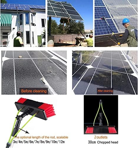 Glass Cleaning Brush Home Water Fed Telescopic Pole Kit Solar Panel Brush Rotating for Photovoltaic Panel16FT Water Fed Window Cleaning Pole - Telescopic Squeegee Brush for Solar Panel &amp Co