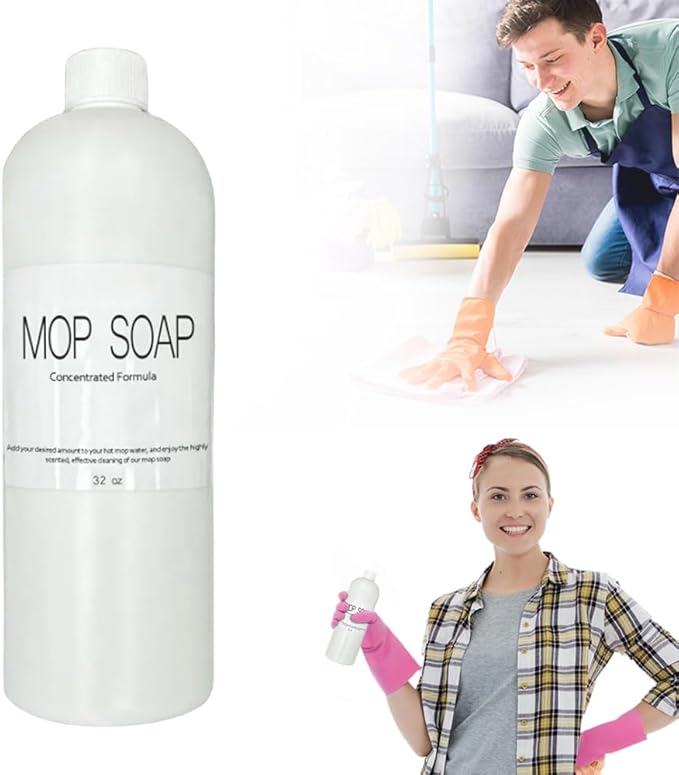 Brazilian Waves Mop Soap Concentrate Multi-Surface Floor Cleaner for Tile Laminate &amp Hardwood Formula for Kitchen Bathroom &amp Home | Crisp Clean Scent (120ML-1PCS)