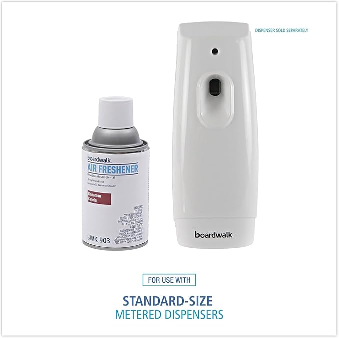 BOARDWALK 903 Metered Air Freshener Refill Cinnamon Sunset 5.3 oz Aerosol 12/Carton