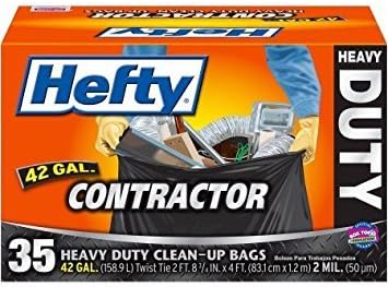 Hefty Contractor Heavy Duty Clean-Up Bags 42 gallon 35 count