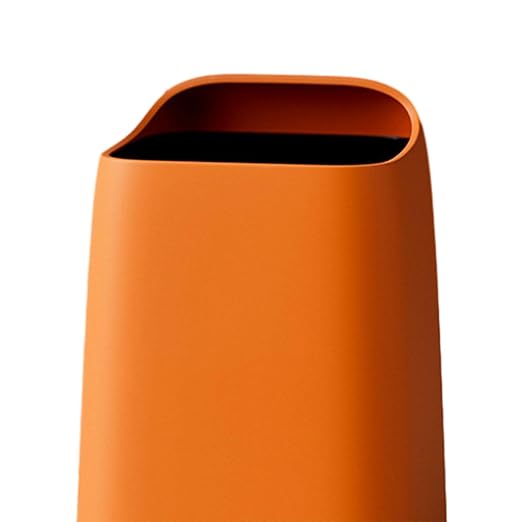 MagiDeal Waste Basket Trash Can Household Modern 10L Dust Bin Open Top Garbage Bin for Bathroom Office Kitchen Laundry Bedroom Orange