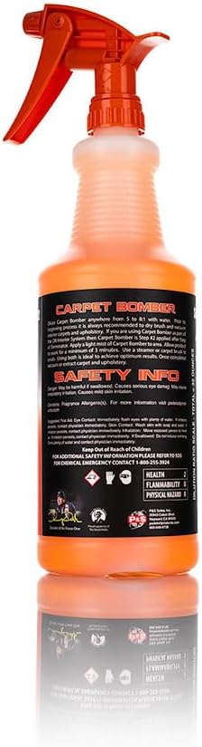 P &amp S PROFESSIONAL DETAIL PRODUCTS - Carpet Bomber Carpet and Upholstery Cleaner Citrus-Based Cleaner Dissolves Grease and Lifts Dirt Highly Dilutable Great on Engines and Wheel Wells (1 Quart)