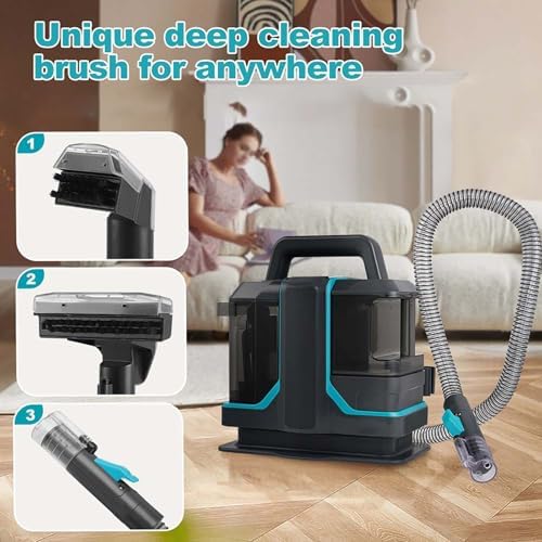 Portable Carpet and Upholstery CleanerMulti-Purpose Spray Wash and Suction MachineHome Cleaning Toolfor Fabric Sofas Rugs