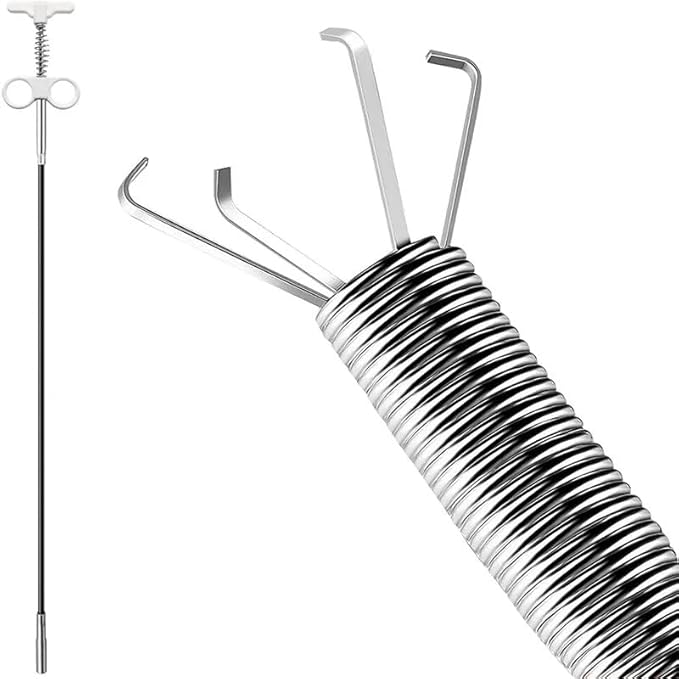 drain clog remover Herramienta Limpiadora De Fregadero Flexible Para El Hogar 4 Garras De Limpieza Retráctiles Para Desagües Inodoro Cocina Baño Bañera Dragado De Lavabo drain cleaner ( Color :