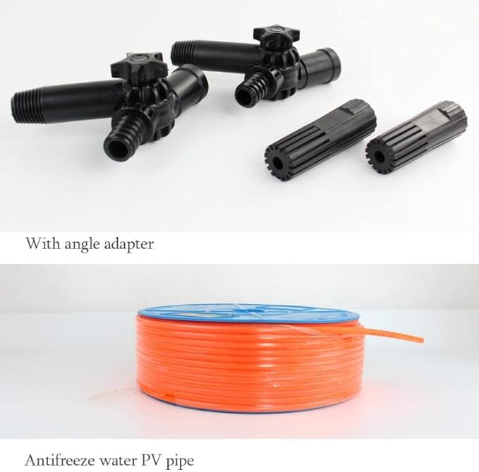 Telescopic Cleaning Brush Water Fed for Solar Panels Window Cleaning Pole Hose Fed Multi-Angle Telescopic Extension Pole Cleaning Kit with Wiper5.4 M/17.7 Ft