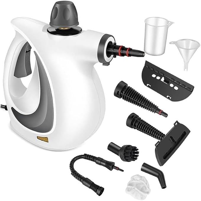 Pressure Handheld Steam Cleaner by 9-in-1 Steam Cleaning Machine for Home Car Tile Grout Upholstery and Multi-Surface.