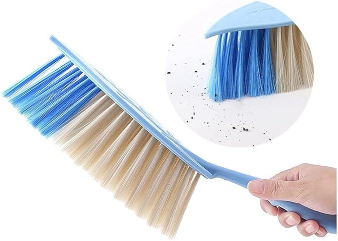 Dust PanIndoor Broom Brush for Cleaning Precipitator Multifunctional Cleaning Brush Suitable for Hotel Family Clothes Dust Hair Sofa Bed Sheets Bedspread Carpet Cleaning Hand Broom dust Catcher(Gree