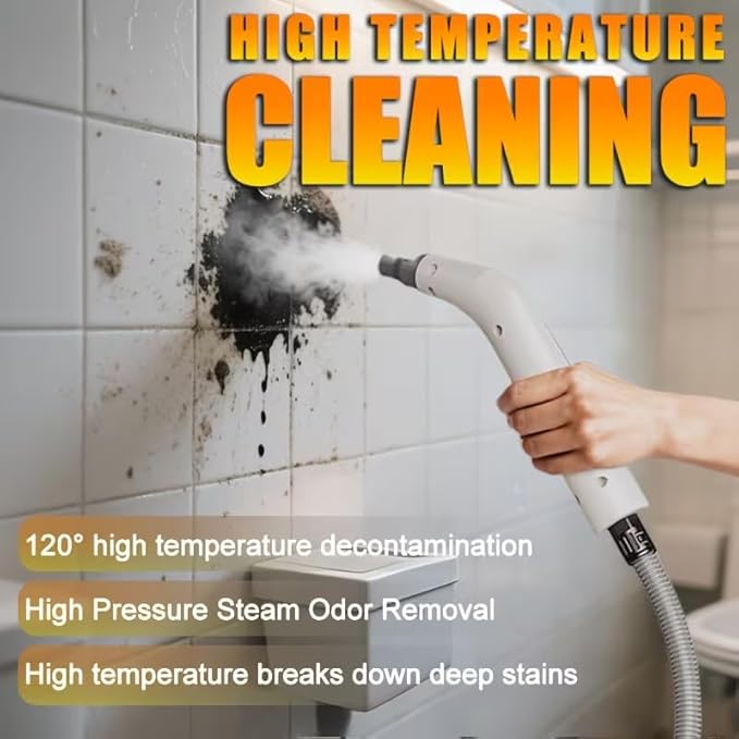 Steam Cleaner Portable Handheld Steamer for Cleaning Large Capacity Tank Pressurized Steam Cleaning Machine for Home Car Bathroom Kitchen Furniture Grout Floor Tile