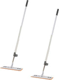 Superio 2 Pack Self-Wringing Microfiber Cleaning Mop Hands-Free Miracle Flat Mop with Wringing Blade for Home Kitchen Bathroom - Hardwood Laminate Tile