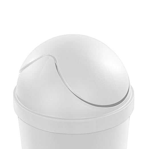 Sterilite 10838006 3 Gallon Round Swing Top Plastic Wastebasket White (12 Pack)