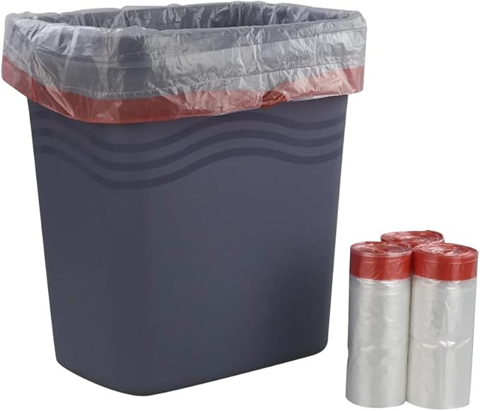 Inhouse Clear 7 Gallon Trash Bags Drawstring 120 Counts