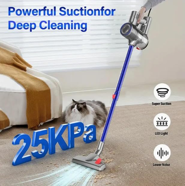 KIKETECH Stick Vacuum Cleaner for Home Corded 22ft with HEPA Filter for Blankets Hardwood Floors Pet Cat Hair.(1290076889-1)