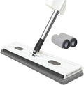 Large Flat Mop360° Rotatable Cleaning Mop50 Inch Long HandleWashable Reusable Microfiber Pads for Floor Cleaning (White with 2 pad)