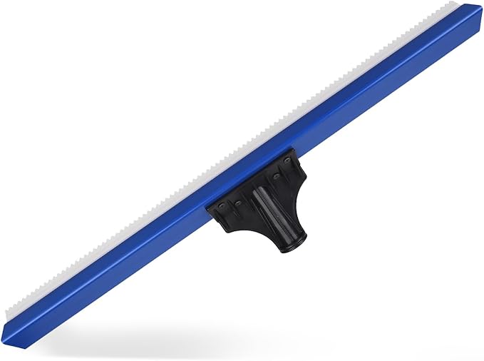 23.6in/60cm Epoxy Squeegee with 0.16in/0.4cm Notched Teeth Floor Squeegee for Self Leveling Cement Urethane Epoxy Floor Tool for Garage Driveway Wall Applications