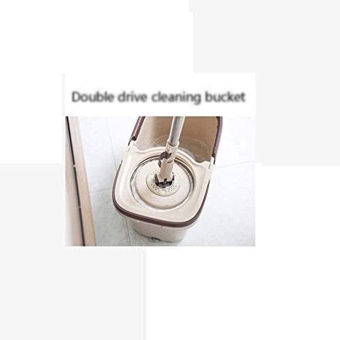 Rotating Mop Wheel Bucket System with Stainless Steel Set for Floor Cleaning with Extended Length Adjustable Handle