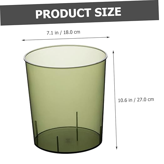 ABOOFAN Clear Large Capacity Trash Bucket Transparent Household Garbage Storage Container for Office Bedroom Living Practical Decorative Wastebasket for Home Use