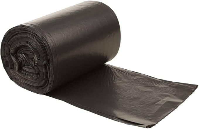 vidaXL Bin Bags 250 Pcs Trash Bag Trash Can Bin Liner for Home Office Bedroom Kitchen Multipurpose Garbage Bag Black 15.9 Gallon