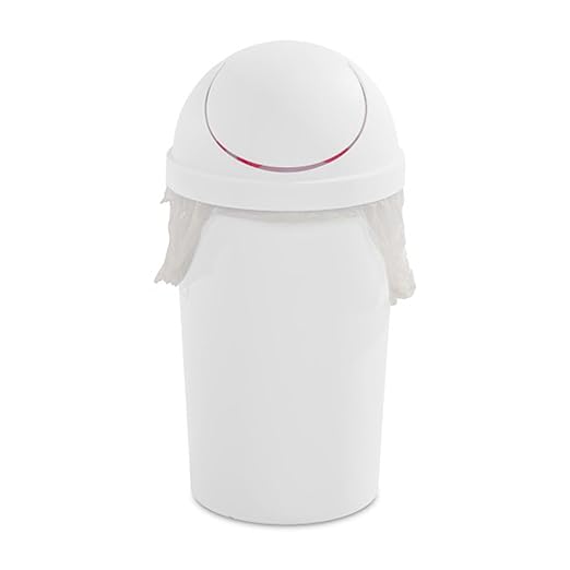 Sterilite 10838006 3 Gallon Round Swing Top Plastic Wastebasket White (12 Pack)