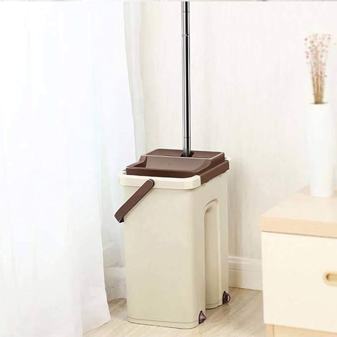 Water Elution 2 in 1 Mop Bucket Cloth 360 Degree Flat Simple Ground Brick