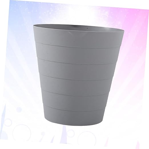 1pc Open Plastic Trash Can Large Grey Wastebasket for Home Office Kitchen and Room and Easy to Clean No Lid Design for Convenient Use