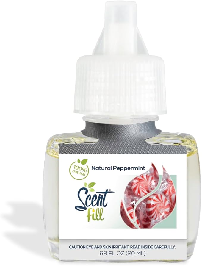 Scent Fill 100% Natural Peppermint Plug in Air Freshener 4 Scented Oil Refills