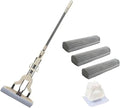 Squeeze Self-draining Collodion Mop Wood Floor Tiles Spin Household Cleaning Tools to Clean Walls and Ceilings(1Mmop 3head)