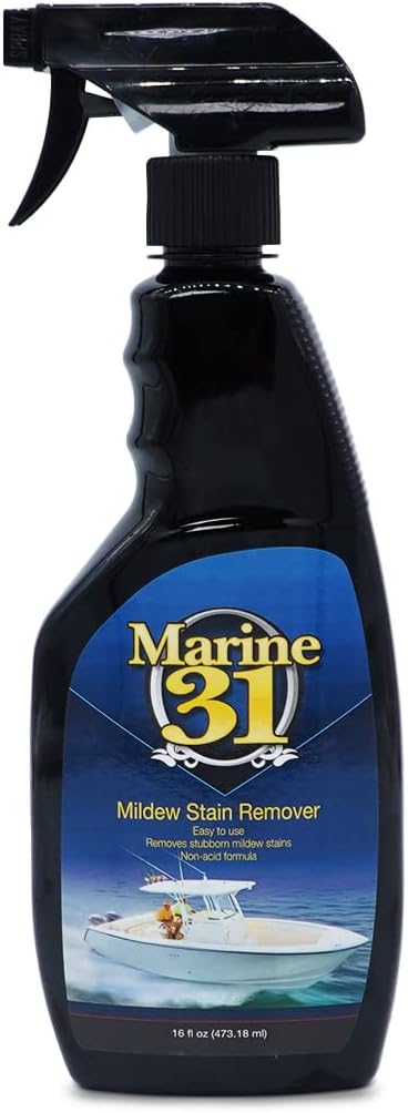 Marine 31 Mildew Stain Remover &amp Cleaner - Marine &amp Boat Home &amp Patio Bathroom &amp Shower Cleaner (20oz Kit)