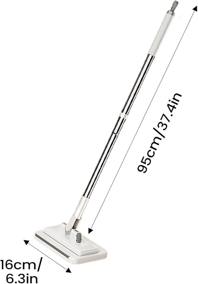 Clip Mop Mini Mop No Touch Cleaning Tool with 2 Reusable Cloths Zero Touch Mopp with Compact Design Cleaning Accessory Clip Mopp for Home Kitchen Bathroom Living Room Hardwood Tile