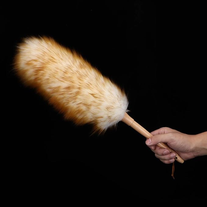 Soft Wool Household Duster Gentle Soft Duster Reusable Hand Dust Removal for Cleaning Books Keyboards Ceiling Fans Decorative Items