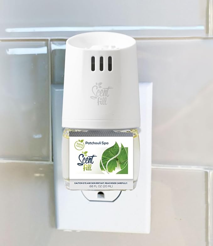 Scent Fill 100% Natural Patchouli Spa Plug in Air Freshener Scented Oil Refills 3 Refills