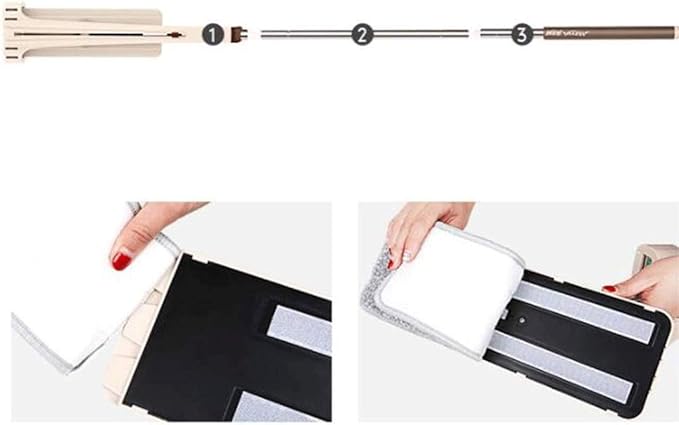 Self Wringing Mop Lazy Flip Flat Mop 360 Spin Wet and Dry Flip Mop with Stainless Steel Handle