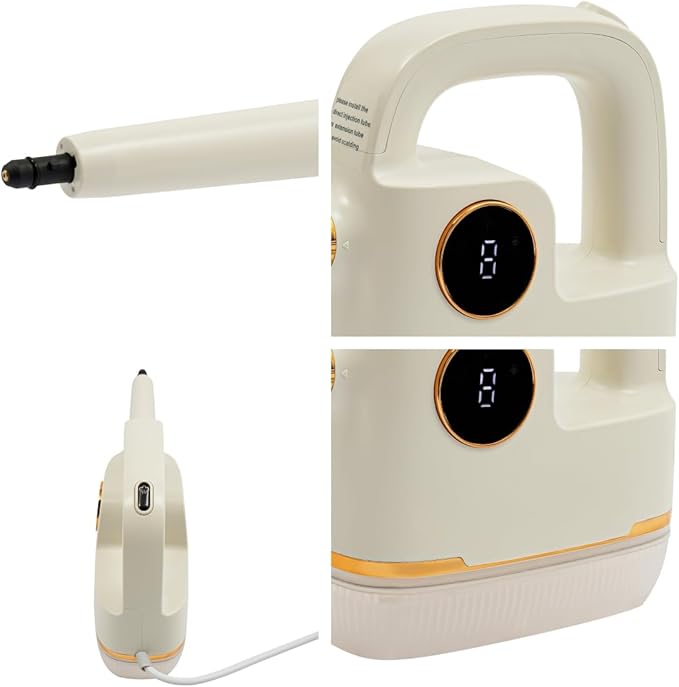 Steam Cleaner 6 Speed Adjustable Handheld High Temperature Steam Cleaner with Digital Display Screen 41Inch Extension Hose 10 pcs Tools Multi-Surface Steamer for Deep Cleaning Home Furniture Car