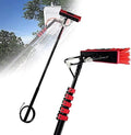 Glass Cleaning Brush Home Water Fed Telescopic Pole Kit Solar Panel Brush Rotating for Photovoltaic PanelWindow Cleaning Brush Water Fed Pole Kit Adjustable Window Cleaning Pole 3.6M 5.4M