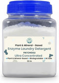 Ultra-Concentrated Enzyme Laundry Detergent - Patchouli | Plant &amp Mineral-Based Stain Remover Odor Eliminator | Safe for Sensitive Skin Biodegradable HE Compatible | 32 oz