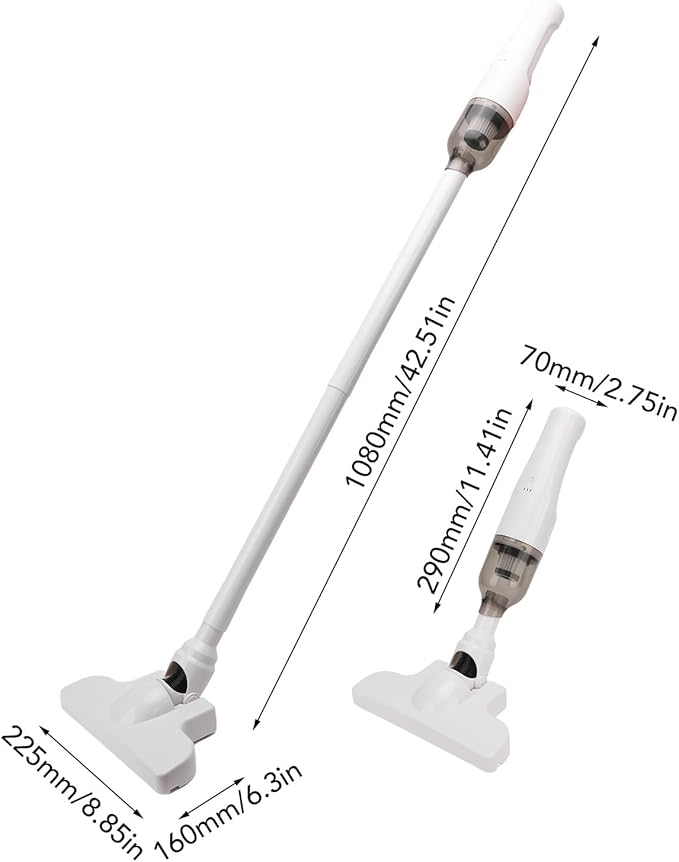 Powerful Stick Cleaner Handheld Cordless Stick Vacuum Cleaner 120W High Power Portable 10KPA Rechargeable Floor Mop Vacuum Cleaner for Home Car