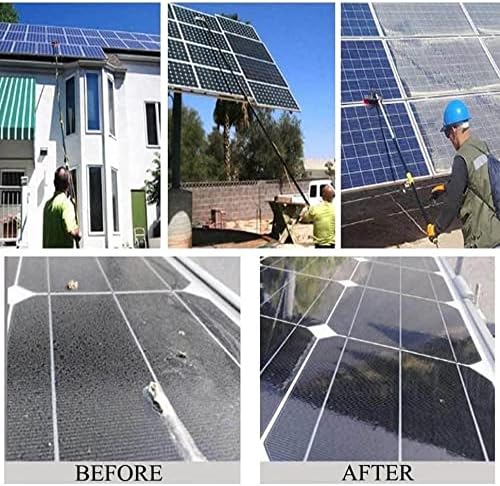 Glass Cleaning Brush Household Water Supply Telescopic Pole Kit Solar Panel Rotating Brush Solar Photovoltaic PanelsWater Fed Telescopic Brush Window Cleaning Pole Extendable Clea