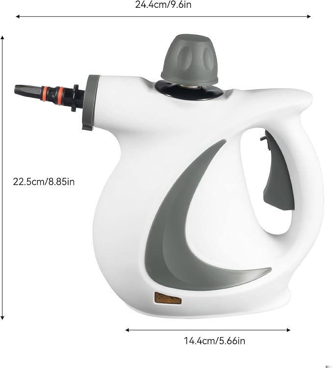 Handheld Steam Cleaner Multi-surface Natural Portable Deep Cleaning Steamer with 7 PCS Accessories Omni Pressurized Handheld Multi-purpose Natural Steam Cleaner for Cleaning Car Floor (Grey)