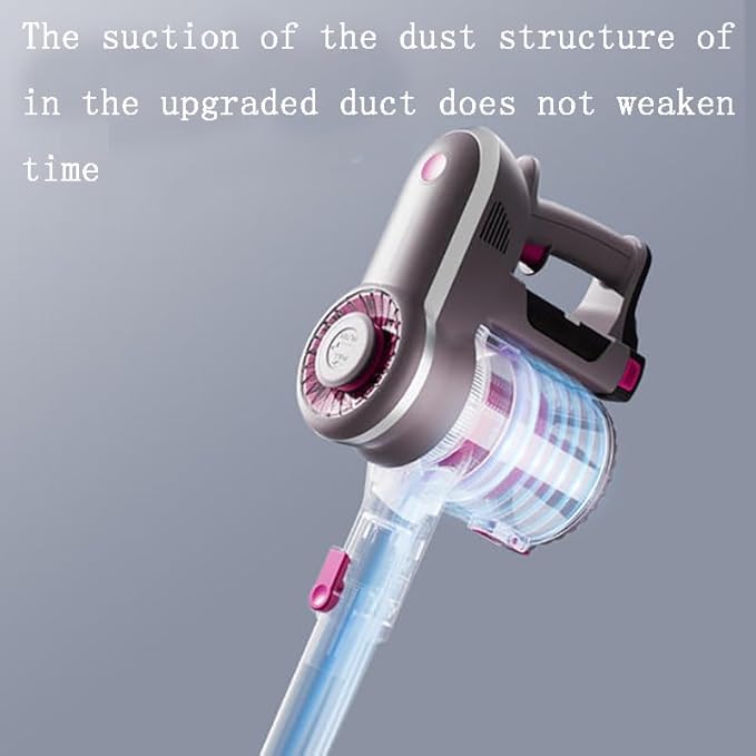 Half Scale Cordless Vacuum Cleaner Lightweight Stick Vacuum with Powerful Suction Runtime Self-Standing Rechargeable Vacuum Cleaners for Home Hardwood Floor Carpet Pet Hair 2500mAh Battery