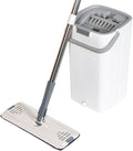 Hand Free Flat Mop for Household Washing Dry and Wet Dual-Purpose with Bucket