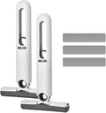 Mini Mop Self Squeeze Powerful Household Clean Tools No Hand Wash Absorbent for Bathroom Kitchen Desktop(2 Handle 5 Head)