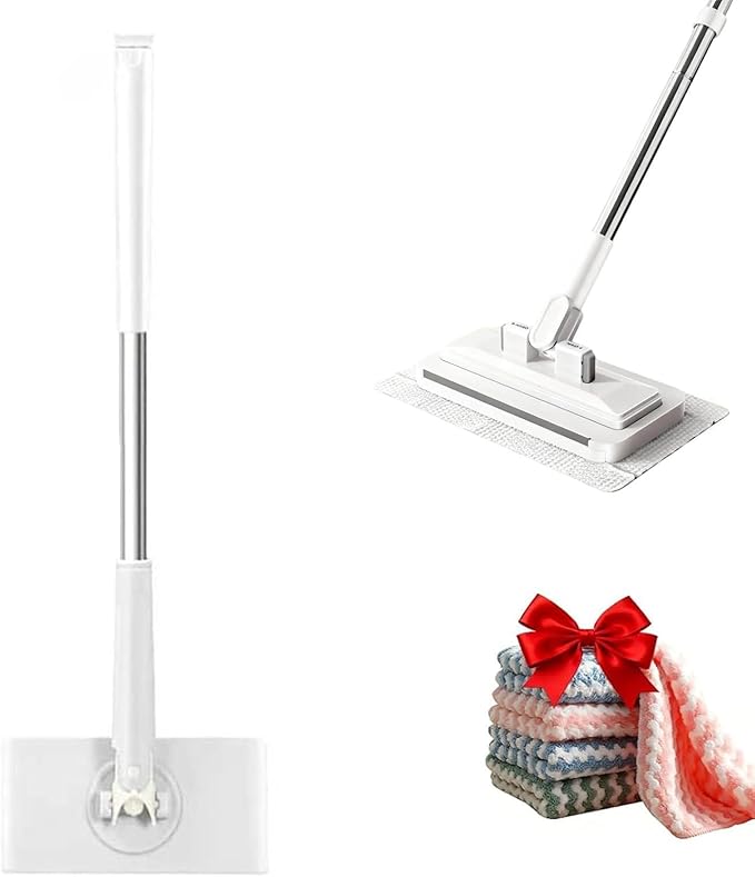 Snap Grip Minimop Clever Snap-Grip Mini Mop Reusable Wash-Free Mini Mop Dry and Wet Use 40inch Locking Handle for Gaps &amp Multi-Surface Retractable and Adjustable