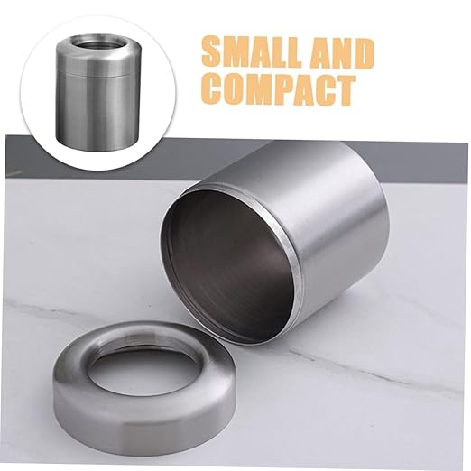 Small Stainless Steel Trash Can for Office and Bathroom Compact Recycling Bin Space-Saving Design for Desk Stylish Wastebasket for Home Decor