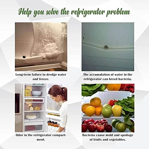 Fridge Drain Hole Remover Cleaning Tool Kit Reusable for Home Refrigerators Quick Clean BJStore - (Color: 2pcs)