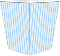 Marye-Kelley WB1115-Blue Stripe Wastepaper Basket