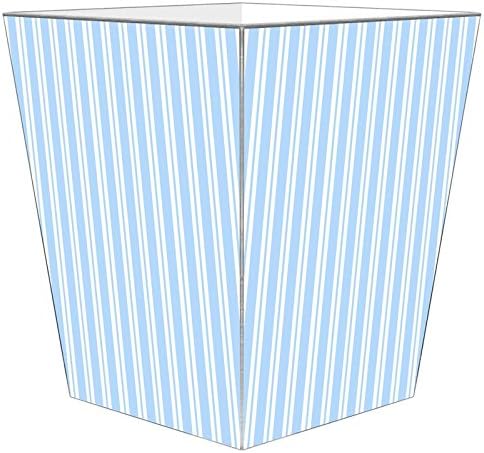 Marye-Kelley WB1115-Blue Stripe Wastepaper Basket