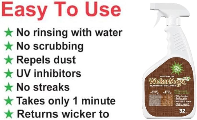 Screen Magic Wicker Magic Cleaner - Streak Free Non-Toxic Wicker Cleaner - 1 Gallon