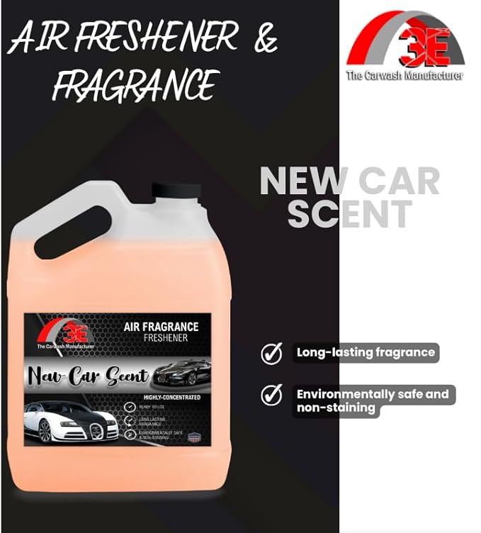 Car Air Freshener Concentrate 128 fl oz Professional Automotive Interior Fragrance Ready to Use Liquid Multiple Scents (New Car Smell)