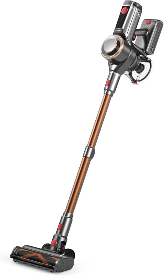 Cordless Vacuum Cleaner 600W 45KPA Dual Motor Vacuum for Home with AI Auto Suction70Min RuntimeStick Vacuums with Self-Standing DesignLED Headlightsfor CarpetHardwood FloorsPet HairTile